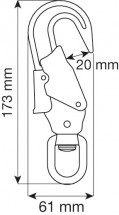 Карабин SWIVEL STEEL HOOK 20 мм