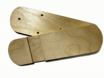 Лыжи РЫБАЦКИЕ, дерево, длина 125 см, ширина 110 мм