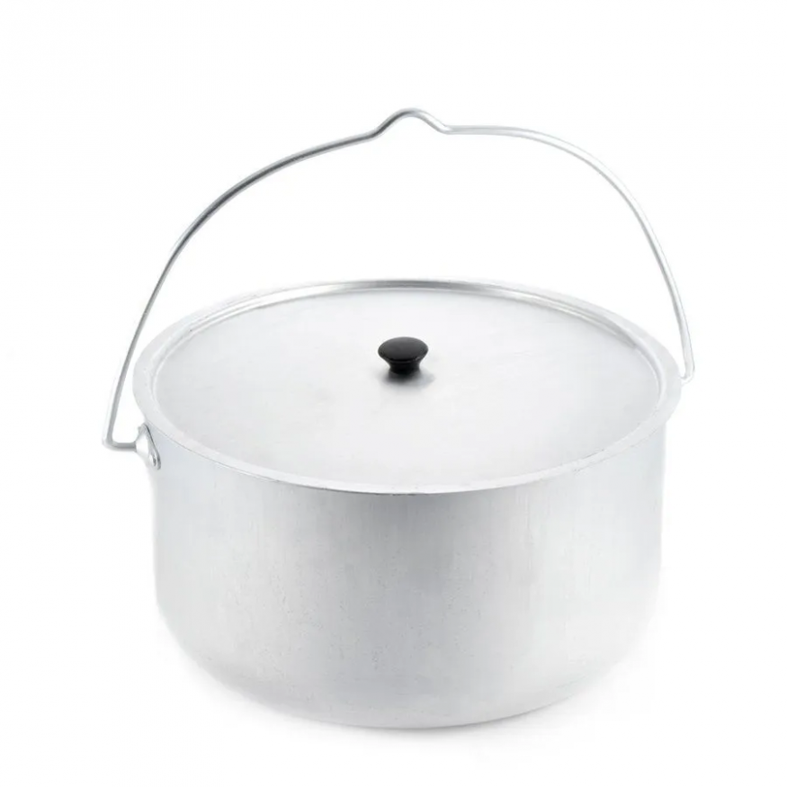 Котелок костровой СЛЕДОПЫТ цилиндрический 8 л, алюминий