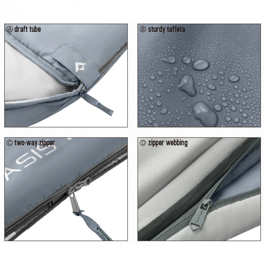 Спальный мешок OASIS 250 -3С синий, правый, King Camp