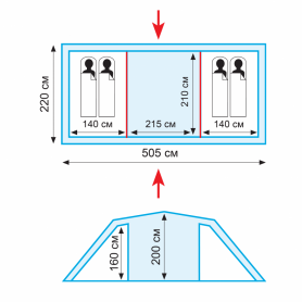 Палатка Brest 4 v2, цвет зеленый, Tramp
