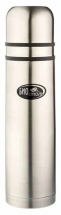 Термос Биосталь с узкой горловиной и пробкой с кнопкой, 2 чашки, 0,75 л