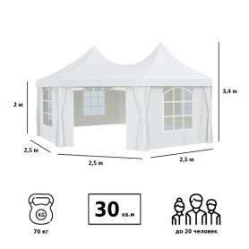 Шатер-беседка 1052 2,5х2,5х2,5х2,5х3,4м полиэстер, Green Glade