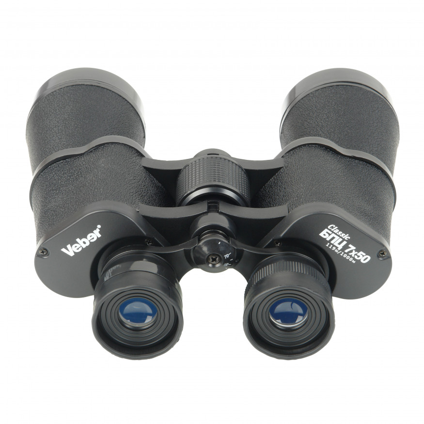 Бинокль Veber Classic БПЦ 7x50 VL черный, кожа