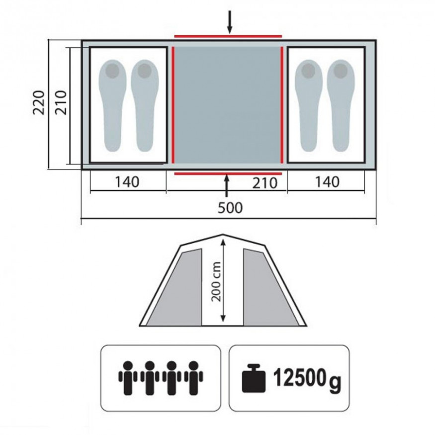 Палатка &amp;quot;Brest 6&amp;quot; v2, песочный цвет, Tramp